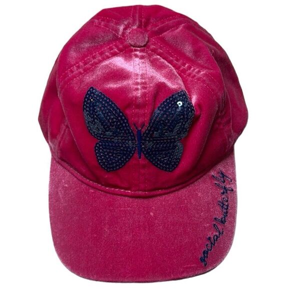 Hatley Shimmer Butterfly Baseball Cap. - Picture 1 of 7
